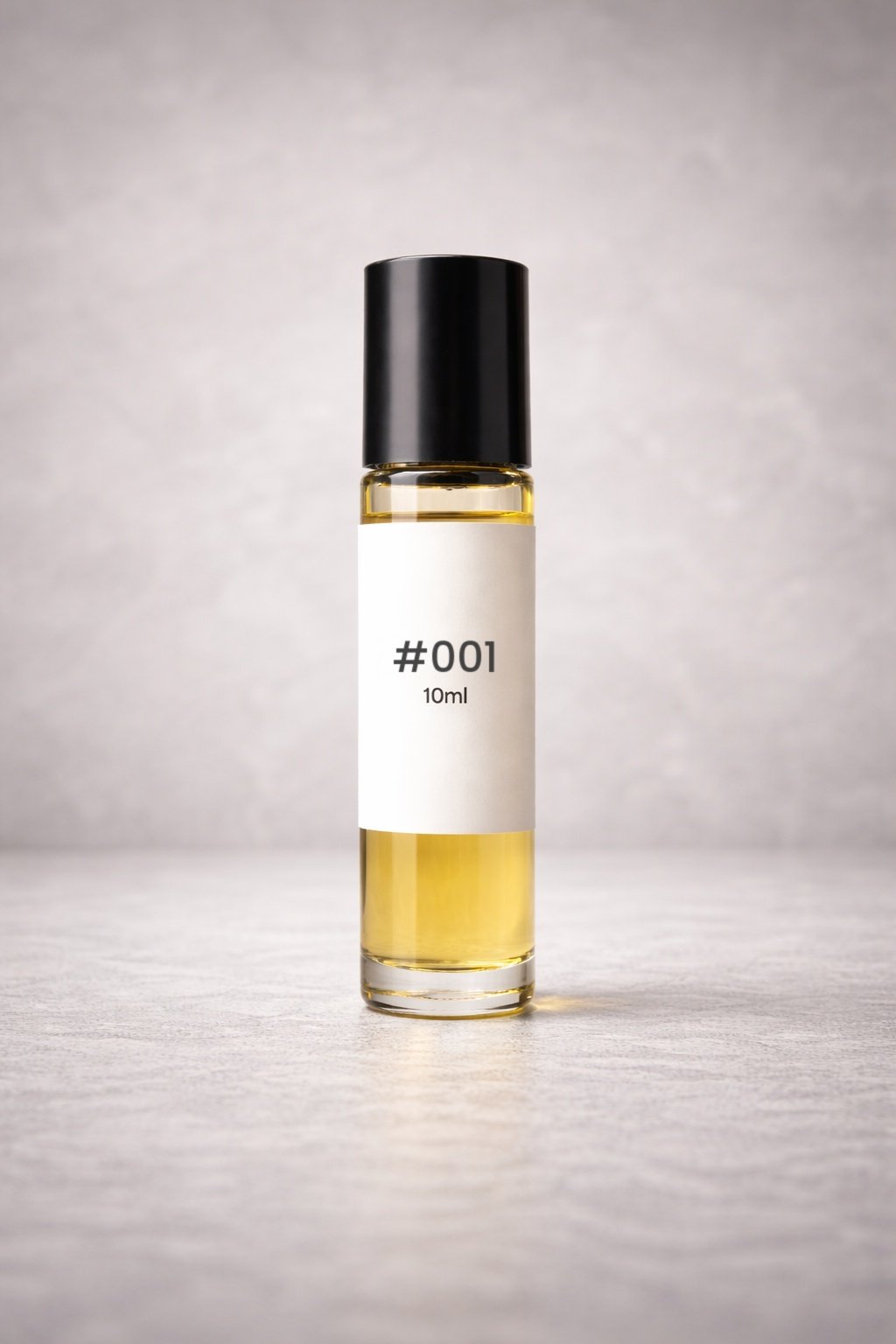 Ascend #001 roll-on bottle with its #001 10ml label